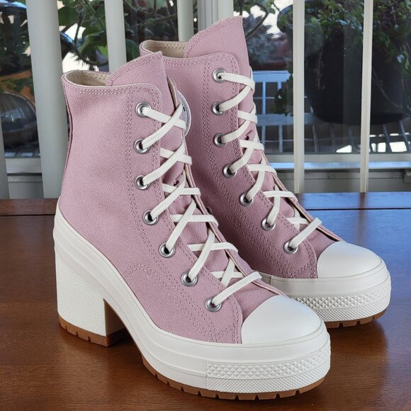 Converse Chuck 70 De Luxe Heel X-Hi Platform A06433C Pink Size 7 Women's - Picture 1 of 13